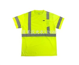 آؤٹ ڈور ورک ویئر مینز ہائی ویز ریفلیکٹیو سیفٹی جیبی ٹی شرٹ